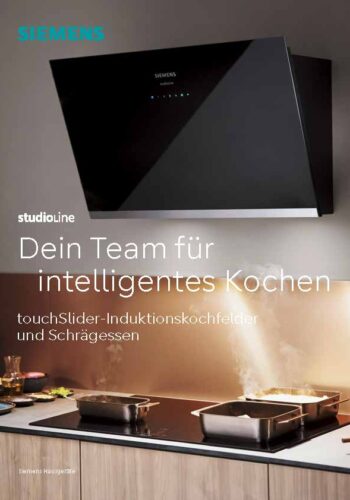 Siemens Salesfolder Coverseite: Dunstabzugshaube von Siemens