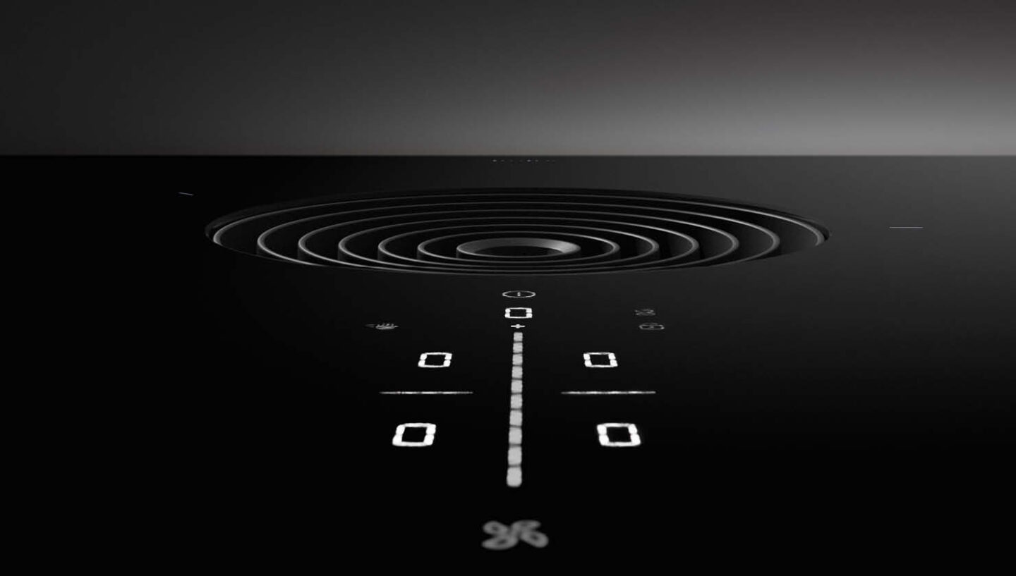 Nahaufnahme Kochfeldabzug.